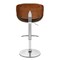 Armen Living Naples Black Faux Leather Adjustable Height Swivel Walnut Wood and Chrome Base Bar Stool LCNABABLKWA - alternate 2